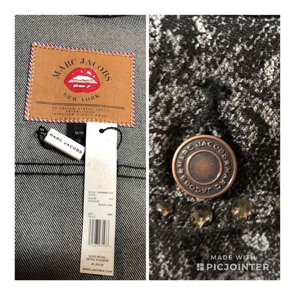 🔥MARC JACOBS Oversized Denim Bomber Jacket - Picture 7 of 8